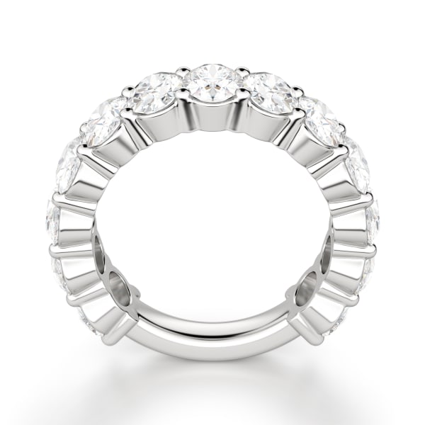 Oval Cut Semi Eternity Band (5 1/2 tcw), Hover, 14K White Gold,\r
