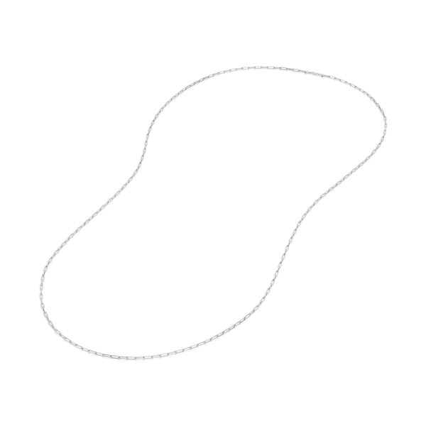 Paper Clip Cable Chain, Hover, Sterling Silver, 