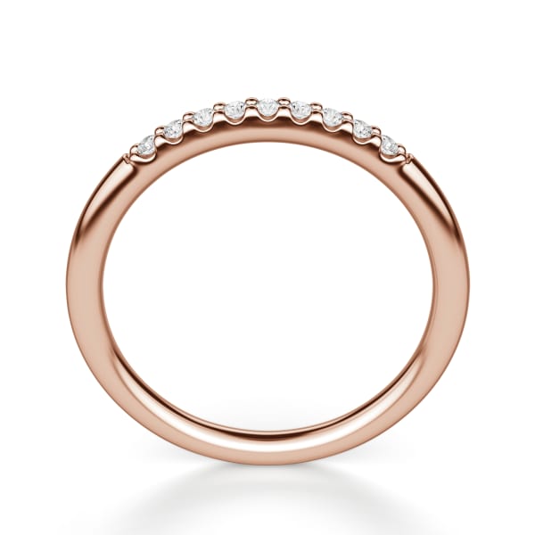 Petite Accented Wedding Band, Hover, 14K Rose Gold,