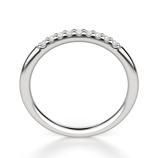 Petite Accented Wedding Band, Hover, 14K White Gold, Platinum