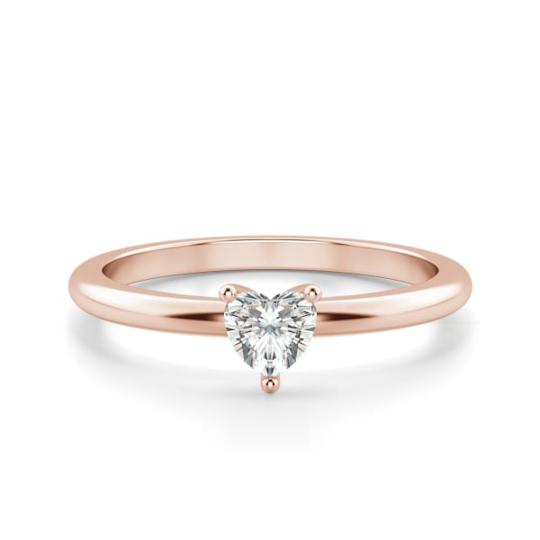 Heart Cut Petite Ring, Default, 14K Rose Gold,