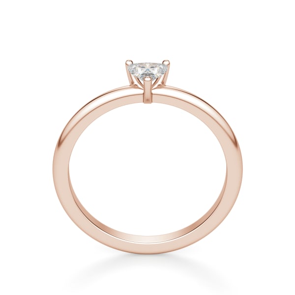 Heart Cut Petite Ring, Hover, 14K Rose Gold,