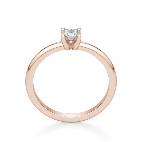 Princess Cut Petite Ring, Hover, 14K Rose Gold,