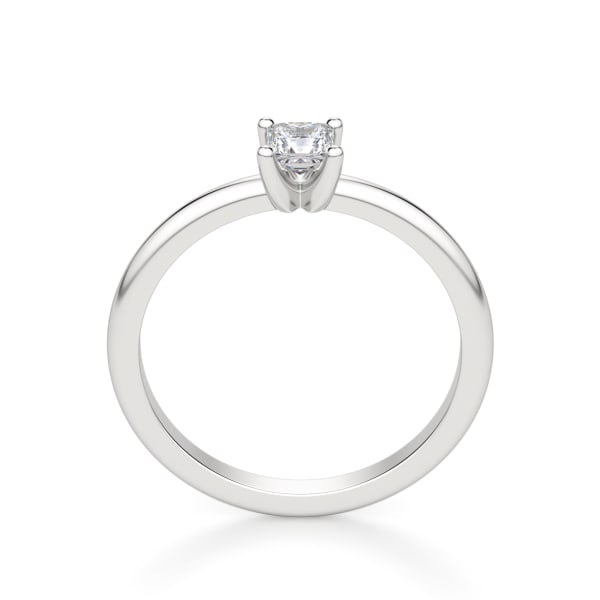 Princess Cut Petite Ring, Hover, 14K White Gold,
