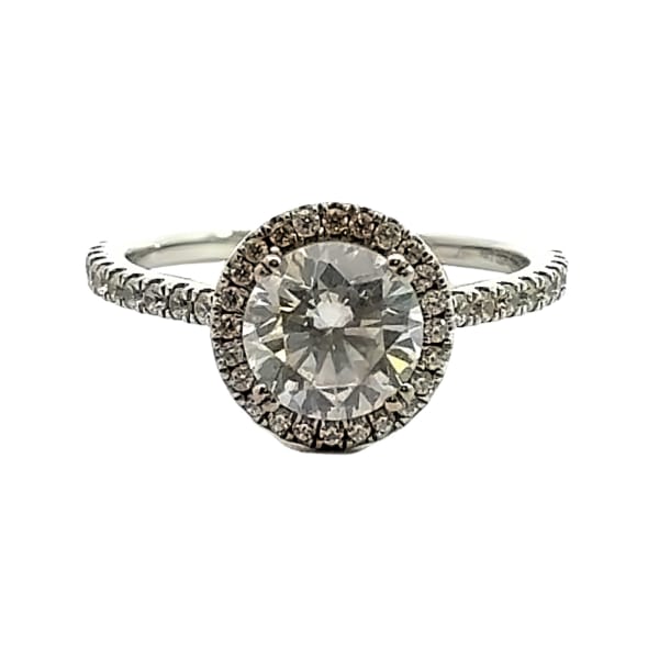 Prague Engagement Ring With 2.00 Round Center Ring Size 9 Platinum Nexus Diamond Alternative, Default,