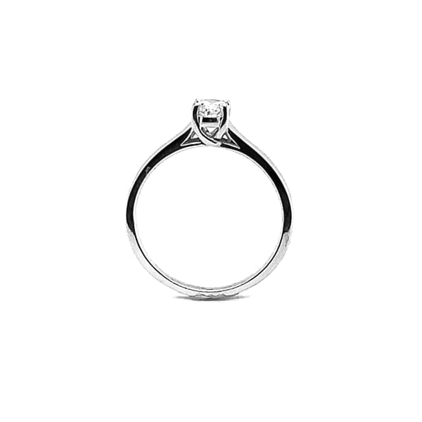 Plain Oval Solitaire Hump Ring With 1/2 ct Oval Center, Ring Size 7, 14K White Gold, Lab Grown Diamond, Hover, 14K White Gold,