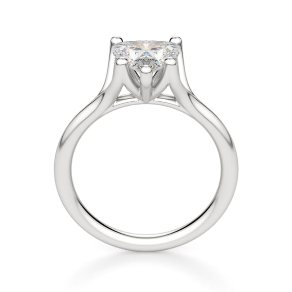 Rio Heart Cut Engagement Ring, Hover, 14K White Gold, Platinum