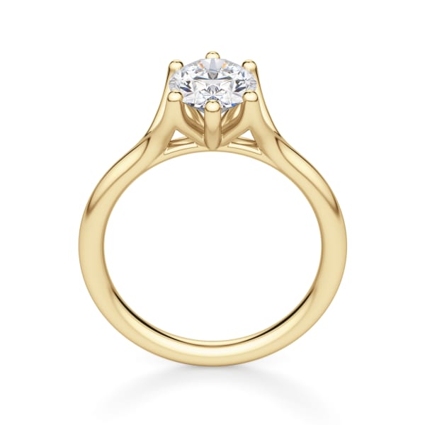 Rio Oval Cut Engagement Ring, Hover, 14K Yellow Gold, 
