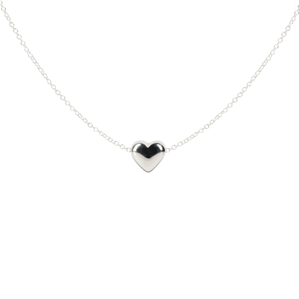 Silver Heart Necklace, Sterling Silver, Default, Hover,