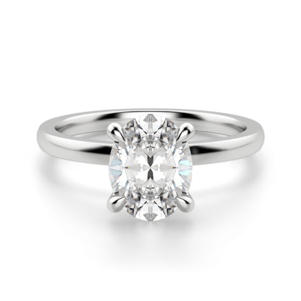 Solstice Oval Cut Engagement Ring, Default, 14K White Gold, Platinum