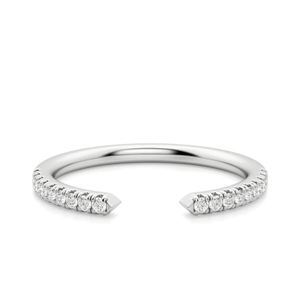 Vault Accented Band, Default, 14K White Gold