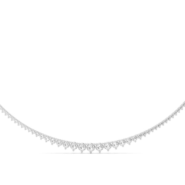 Graduated Necklace, Hover, 14K White Gold, 