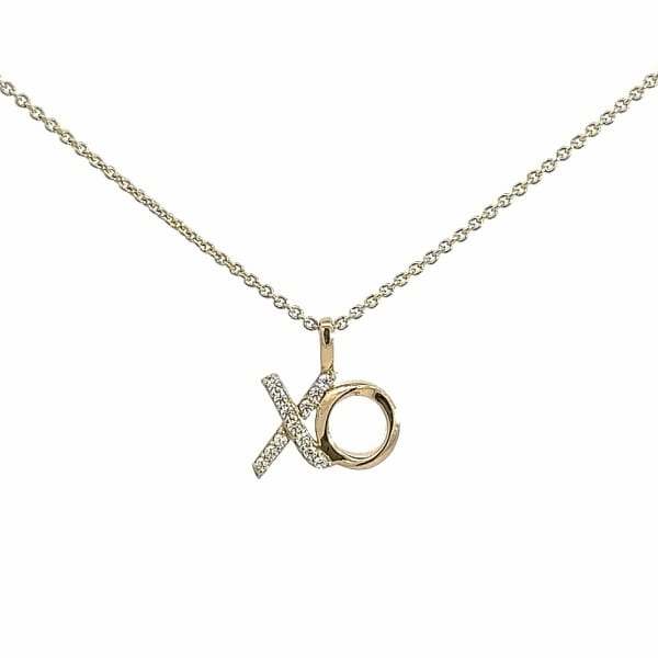 XO Necklace 14K Yellow Gold Nexus Diamond Alternative, Default, Hover,