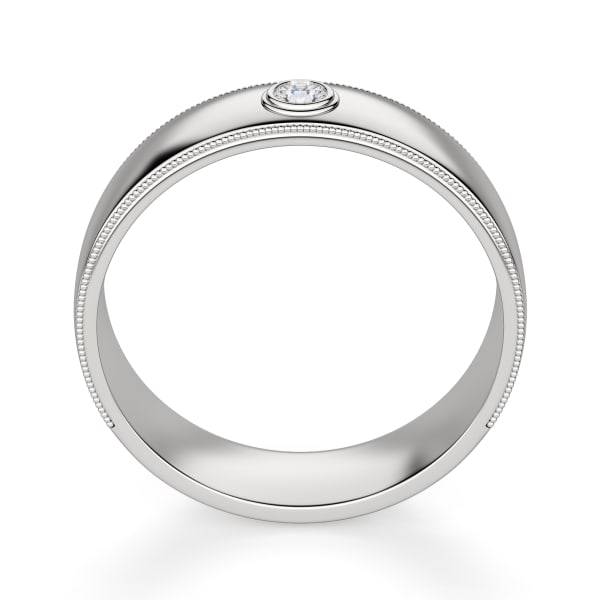 Atlas Round Cut Wedding Band, Hover, 14K White Gold, 