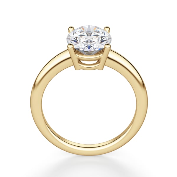 Basket Set Classic Oval cut Engagement Ring, Hover, 14K Yellow Gold, 