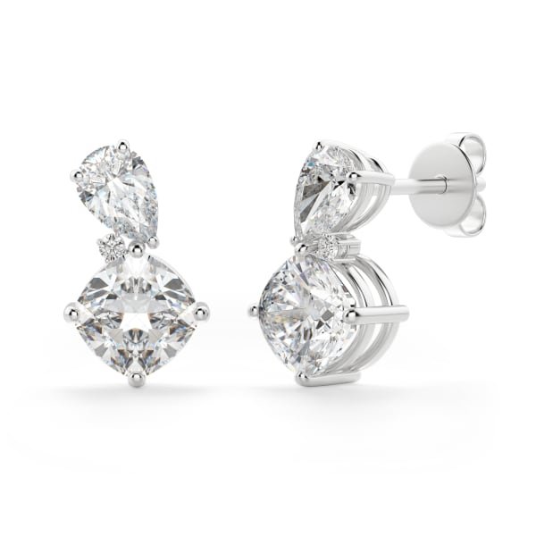 Dione Earrings, 14K White Gold, Hover, 