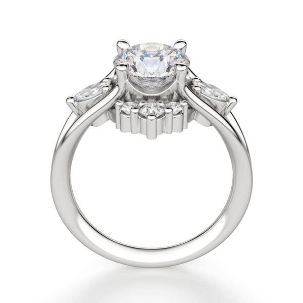 Two-Piece Classic Elan Engagement Set, Hover, 14K White Gold, 