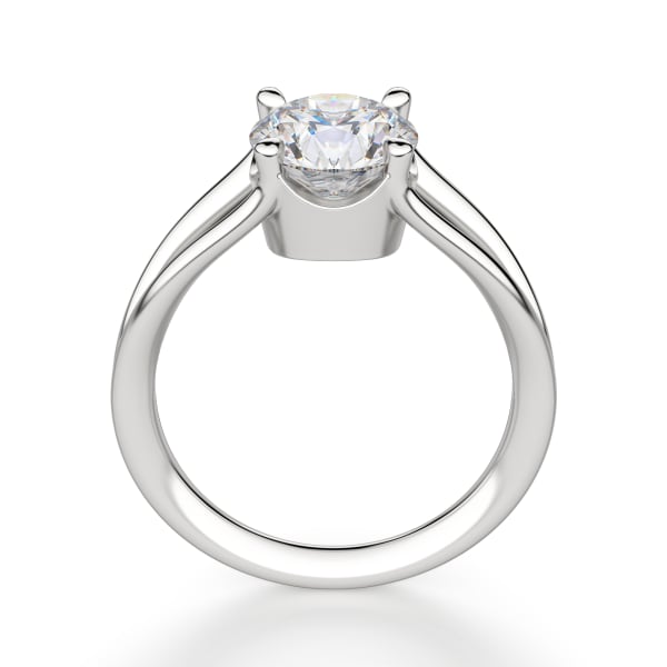 The Elan Round Cut Engagement Ring, Hover, 14K White Gold, 