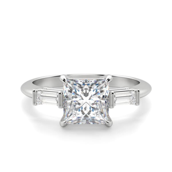 Endless Days Princess Cut Engagement Ring, Default, 14K White Gold, 