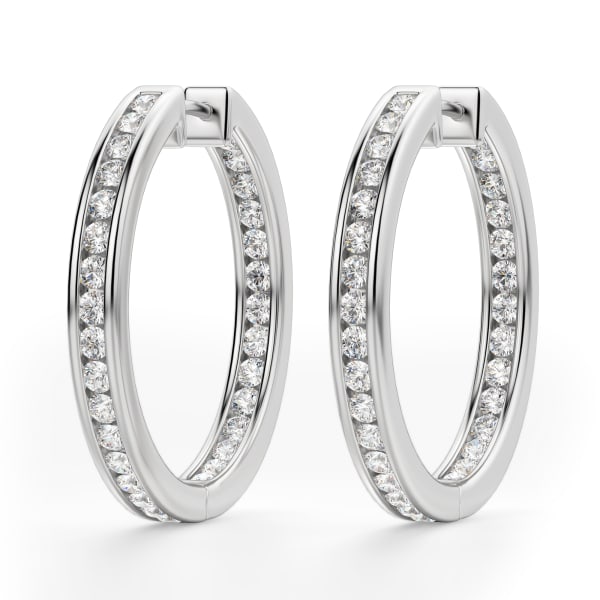 Eve Earrings, Default, 14K White Gold, 