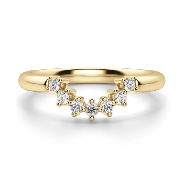 Gallant Wedding Band, Ring Size 7, 14K Yellow Gold, Nexus Diamond Alternative, Default, 