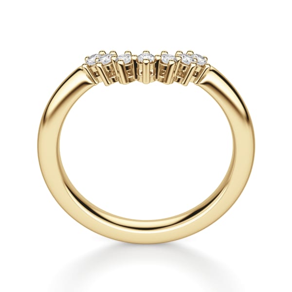 Gallant Wedding Band, Ring Size 7, 14K Yellow Gold, Nexus Diamond Alternative, Hover, 