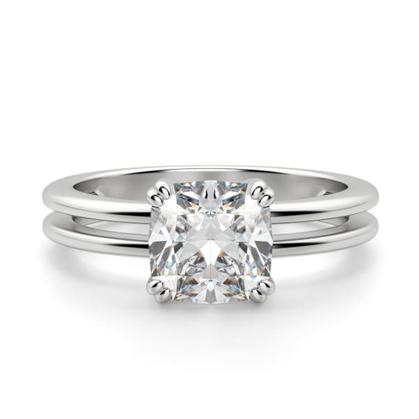 Geneva Cushion Cut Engagement Ring, Default, 14K White Gold, 