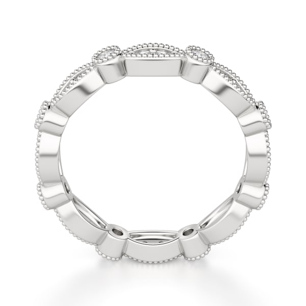 Dot and Marquise Eternity Band (1/3 tcw), Hover, 14K White Gold, 