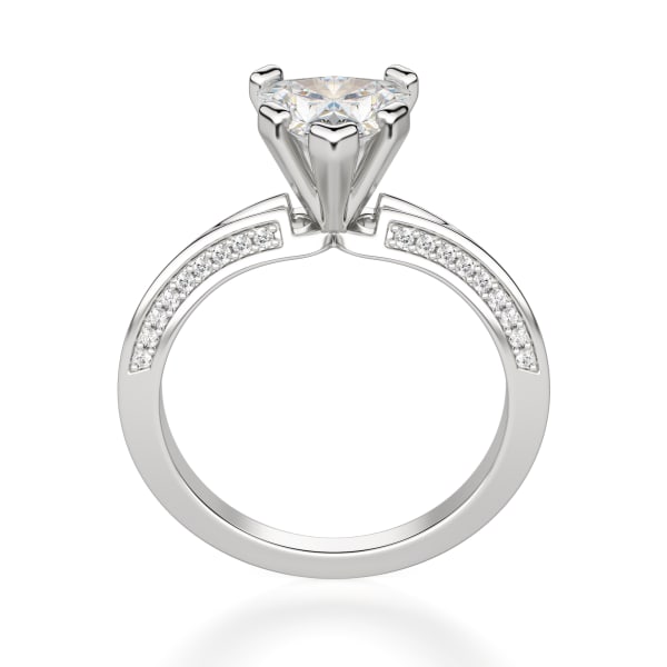 Irene Heart Cut Engagement Ring, Hover, 14K White Gold, Platinum