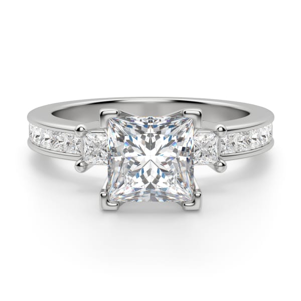 Kit Princess Cut Engagement Ring, Default, 14K White Gold, 