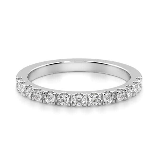 Madrid Accented Wedding Band, Default, 14K White Gold, 