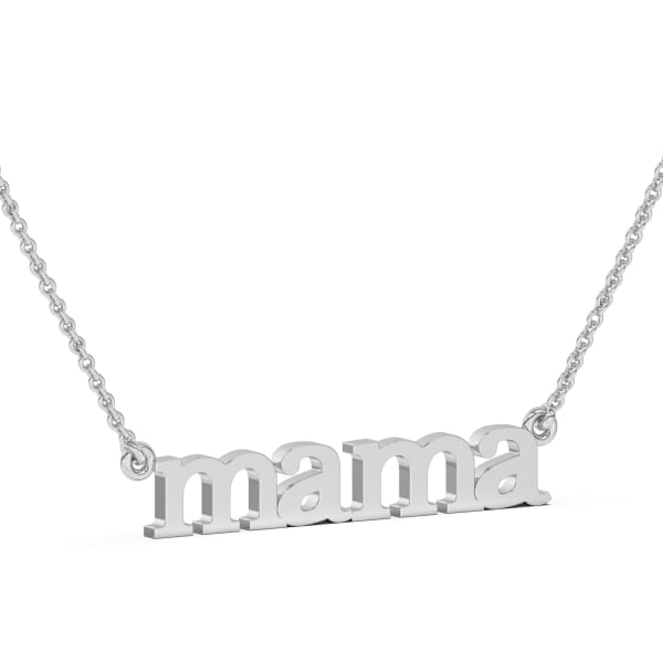 Mama Necklace in 14K Gold, Hover, 14K White Gold,