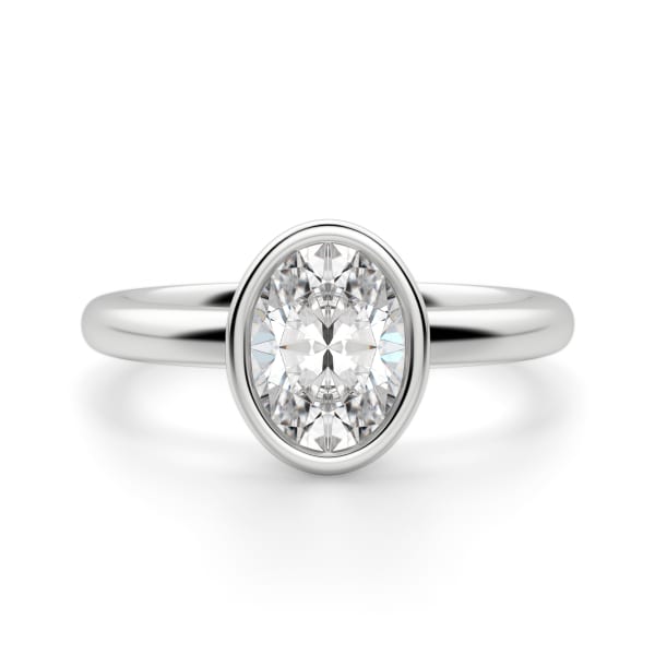 Marseille Oval Cut Engagement Ring, Default, 14K White Gold, 