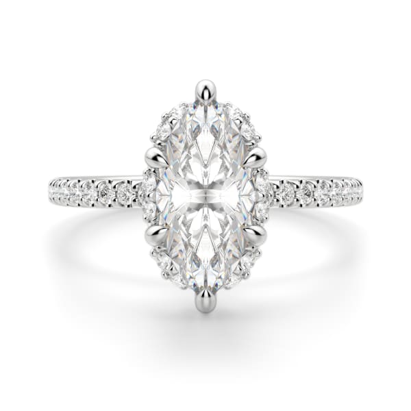 Novara Marquise Cut Engagement Ring, Default, 14K White Gold, 
