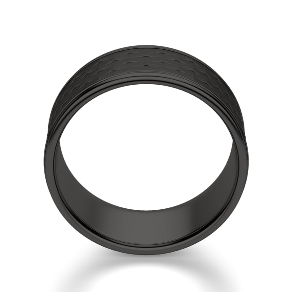 Obsidian Hammered Band, Tungsten, Hover, 