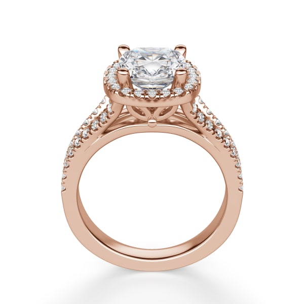 Palm Springs Cushion Cut Engagement Ring, Hover, 14K Rose Gold, 