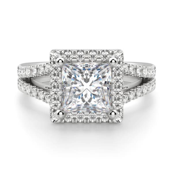 Palm Springs Princess Cut Engagement Ring, Default, 14K White Gold, Platinum, 