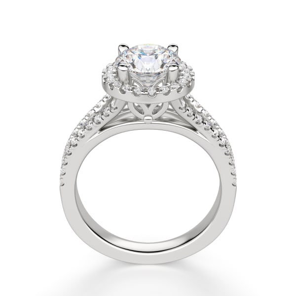 Palm Springs Round Cut Engagement Ring, Hover, 14K White Gold,Hover, 14K White Gold, Platinum