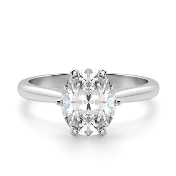 Reign Oval Cut Engagement Ring, Default, 14K White Gold, 
