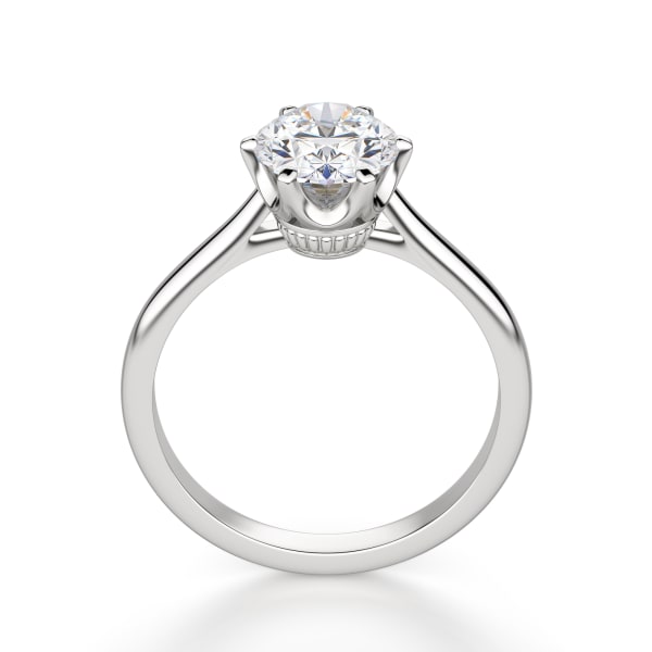Reign Oval Cut Engagement Ring, Hover, 14K White Gold, 