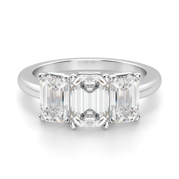 Rhapsody Emerald Cut Engagement Ring, Default, 14K White Gold, 
