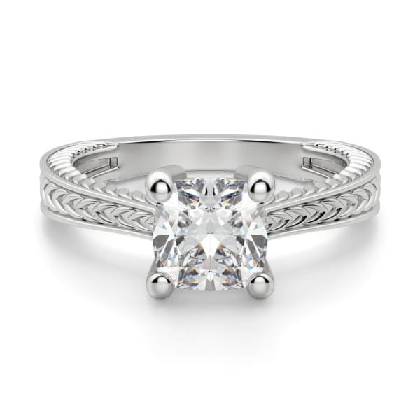 Sage Classic Cushion Cut Engagement Ring, Default, 14K White Gold,