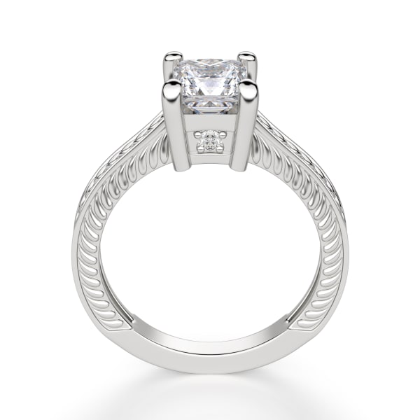 Sage Classic Princess Cut Engagement Ring, Hover, 14K White Gold,