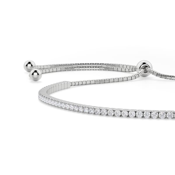 Simply Bound Round Cut Bracelet, Sterling Silver, Hover, 