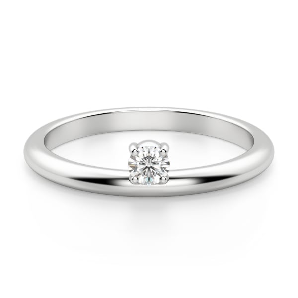 Solitaire Stackable Ring, Sterling Silver, Default