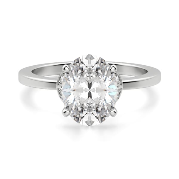 Sonata Oval Cut Engagement Ring, Default, 14K White Gold, 