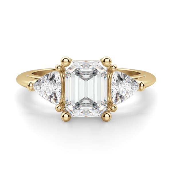 Timeless Emerald Cut Engagement Ring, Default, 14K Yellow Gold, 