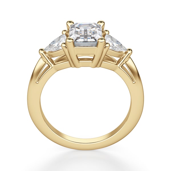 Timeless Emerald Cut Engagement Ring, Hover, 14K Yellow Gold, 