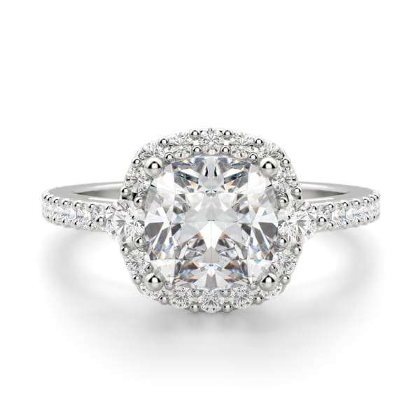 Tuscany Cushion Cut Engagement Ring, Default, 14K White Gold, 