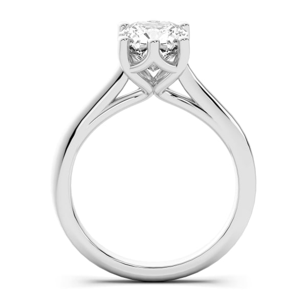 Bali Classic Cushion Cut Engagement Ring, Hover, 14K White Gold,